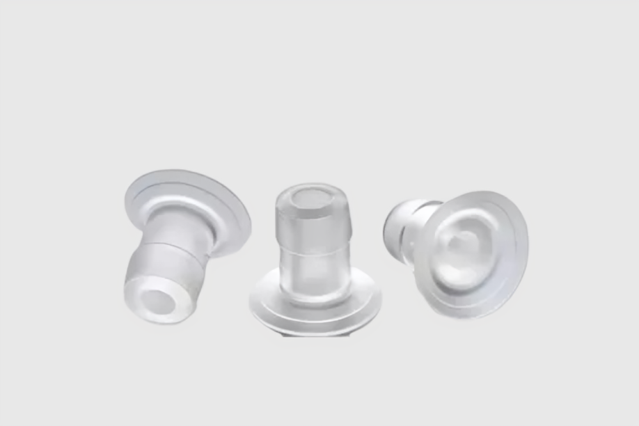 Three transparent silicone vacuum suction cups