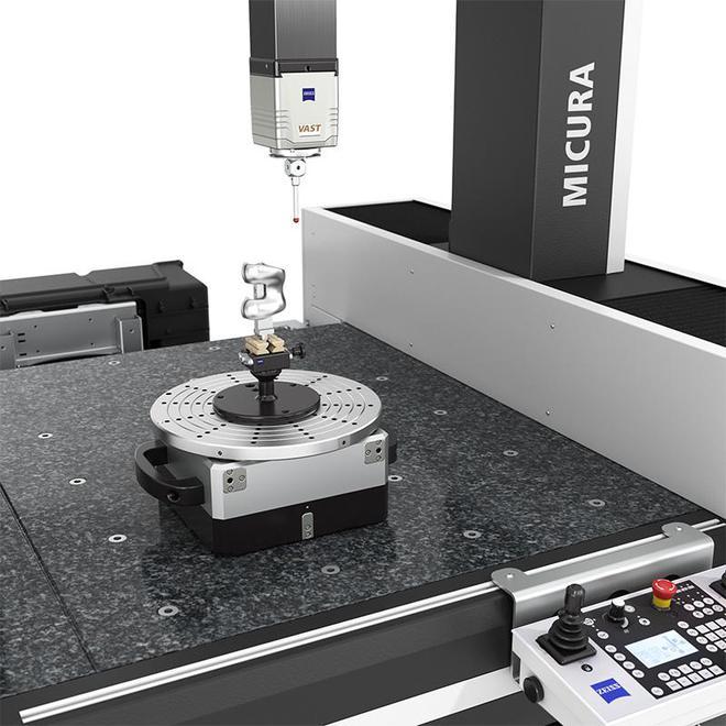 Precision measuring machine on workshop table