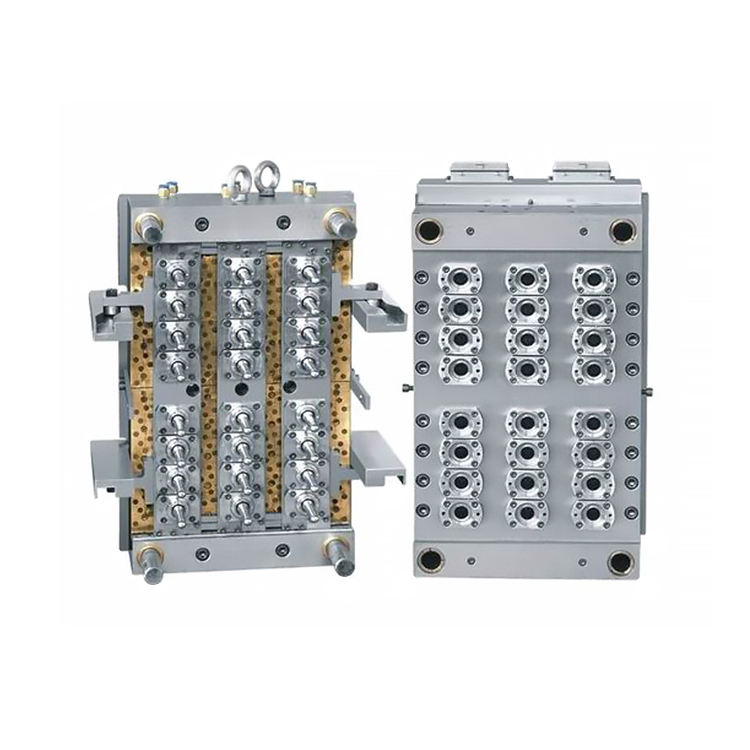 Injection mold with multiple cavities for manufacturing