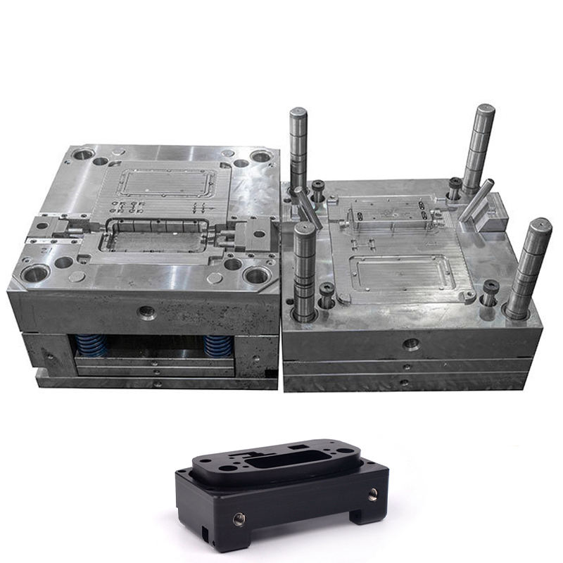 Metal mold with plastic injection component
