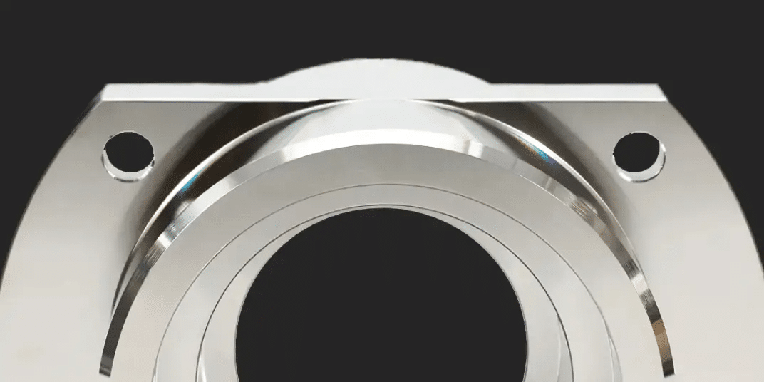 Close-up of a shiny metal component
