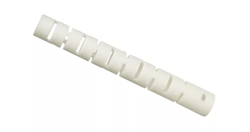 White plastic wall anchor with slots