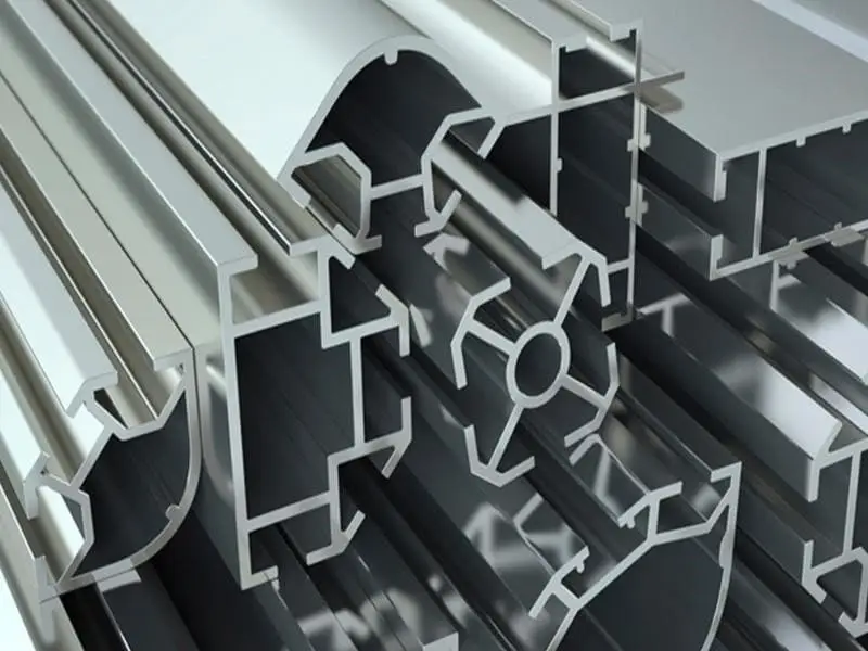 Aluminum metal profiles in various shapes and sizes