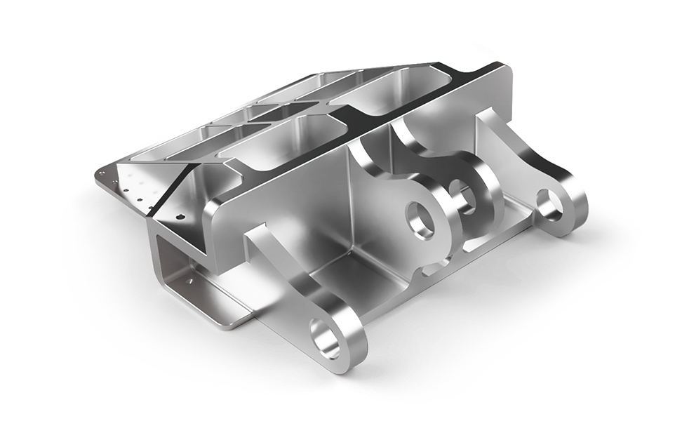 Metal bracket with geometric design