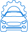 Car and gear icon, automotive maintenance service