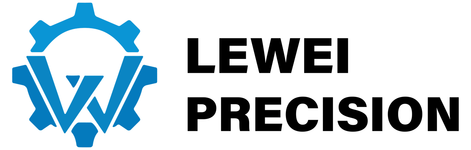 Lewei Precision logo with blue gear design