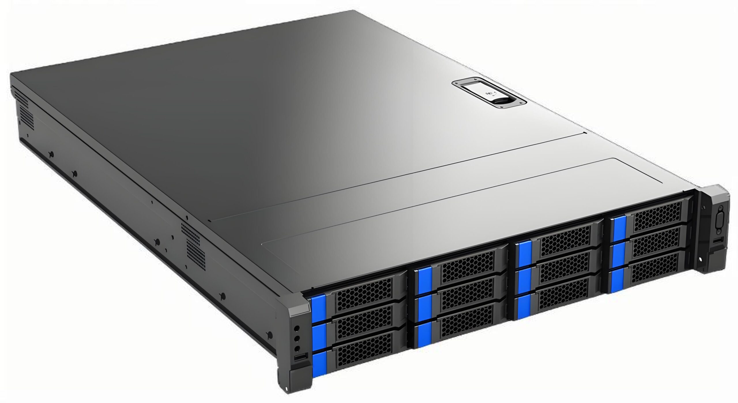 Rack server with eight front panels