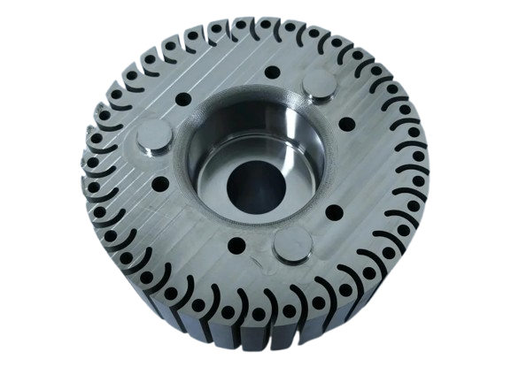 Mechanical part with circular design and grooves