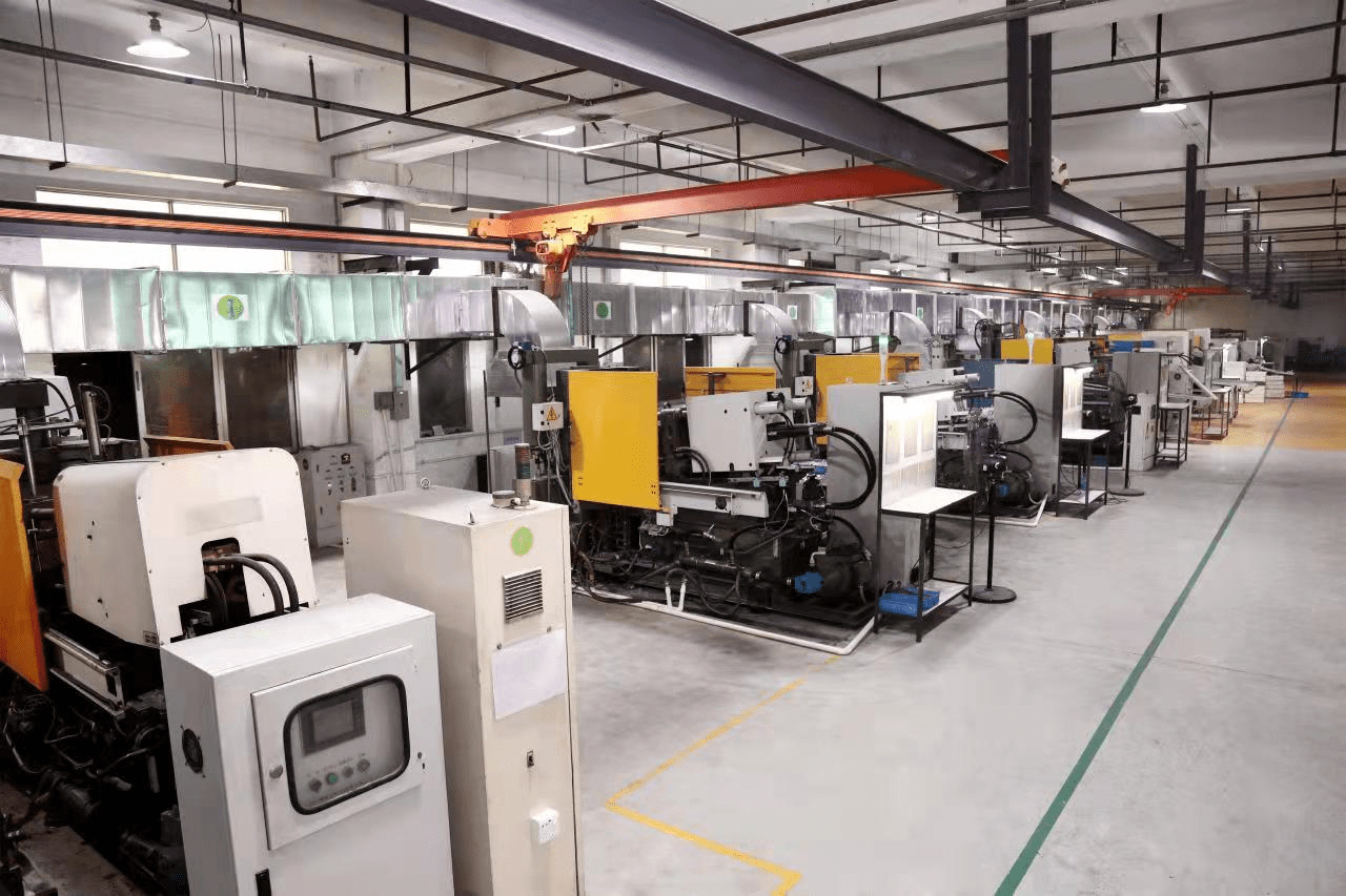 Modern manufacturing factory with industrial machinery