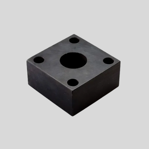 Black square flange with five holes