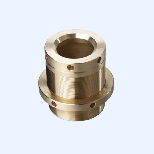 Bronze mechanical part with threaded design