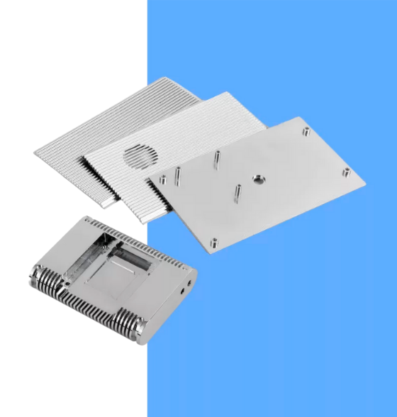 Set of metallic electronic cooling plates