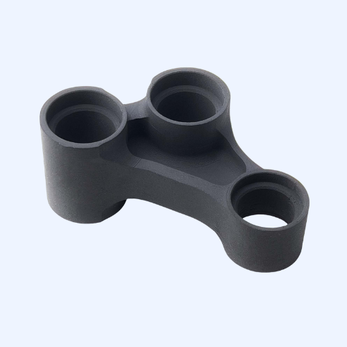 3D-printed mechanical part with three circular attachments