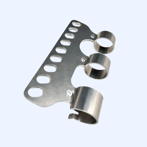 Stainless steel cable clamp with multiple holes