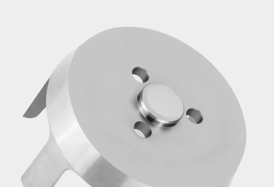 Close-up of a metallic industrial component