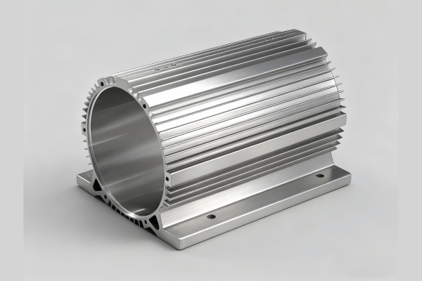 Metal cylindrical heat sink with fins